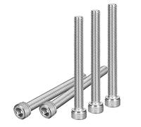 DTGN M6x60mm Socket Head Cap Screws Bolts, 5Pcs 304 Stainless Steel 18-8, Metric Machine Hex Socket Screw, Hex Drive, Bright Finish, UNC Coarse Thread Fully Threaded