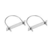 DTGN M6x76x96mm U Bolts Round Kit - 2Set - 304 Stainless Steel U-Bolt Kit with Nuts, Washers, Frame Plate - Good for Pipe, Trailer, Automotive, Leaf Spring Fastener