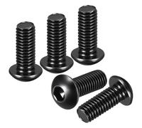 DTGN M8-1.25x18mm Button Head Socket Cap Screws - 20Pack - Good for Road Bicycle, Mountain Bike, Auto, Motorcycle - Carbon Steel Black Oxide - Hex Socket Drive Fasteners