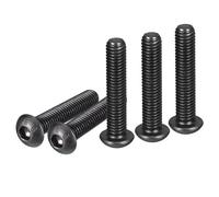 DTGN M8-1.25x40mm Button Head Socket Cap Screws - 25Pack - Good for Machine - Carbon Steel Black Oxide - Hex Drive Full Thread Fasteners