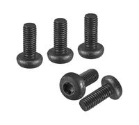 DTGN M8x16mm Pan Head Torx Security Screw - 20Pack - Good for Machinery - Carbon Steel Button Head Torx Bolt Star Drive Security Fasteners - Black