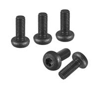 DTGN M8x20mm Pan Head Torx Security Screw - 10Pack - Good for Machinery - Carbon Steel Button Head Torx Bolt Star Drive Security Fasteners - Black