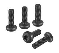 DTGN M8x25mm Pan Head Torx Security Screw - 12Pack - Good for Machinery - Carbon Steel Button Head Torx Bolt Star Drive Security Fasteners - Black