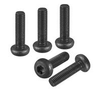 DTGN M8x30mm Pan Head Torx Security Screw - 12Pack - Good for Machinery - Carbon Steel Button Head Torx Bolt Star Drive Security Fasteners - Black
