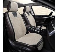 DTGTEX Car Seat Covers Full Set Tailored for Polestar 2 2020+, 5 Seat Faux Leather Front And Rear Seat Protectors, Water Resistant Easy Clean Accessories,A/BEIGE