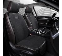 DTGTEX Car Seat Covers Full Set Tailored for Polestar 2 2020+, 5 Seat Faux Leather Front And Rear Seat Protectors, Water Resistant Easy Clean Accessories,A/BLACK