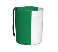 DTHKJNLSF Flag of Nigeria Car Trash Can with Hanging Strap, Small Portable Garbage Can for Car SUV Truck, Collapsible Car Trash Bin Cup Holder, Full Print Design