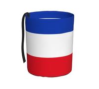 DTHKJNLSF Flag of the canton of Schleswig-Holstein Car Trash Can with Hanging Strap, Small Portable Garbage Can for Car SUV Truck, Collapsible Car Trash Bin Cup Holder, Full Print Design