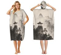 DTHKJNLSF Gu Ting Adult Hooded Beach Poncho Towel