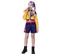 Dtiaagto Demon Costume Kids Dress Hunters Cosplay Girls Pop Singers Stage Role Play Outfit Halloween Costumes for Kids 5-12 Years
