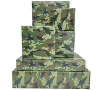 Dtiafu 6 Pcs Camouflage Wrapping Paper - Birthday Wrapping Paper for Men Boys - Classic Camo Design - 20 X 28 Inch Per Sheet