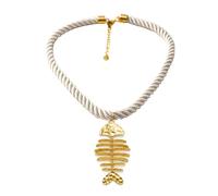 Dtja Boho Ocean Sea Style Pendant Necklace for Women Gold Toned Handmade Spiral Conch Seashell Marine Life Theme Rope Chain Adjustable Necklaces Fashion Chic Beach Holiday Party Jewelry 20", M, Metal