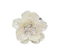 Dtja Large Blossom Flower Statement Ring for Women Silver Plated Colorful Resin Daisy Cherry Floral Adjustable Open Wrap Finger Rings Elegant Wedding Theme Party Jewelry, Adjustable, Metal, No