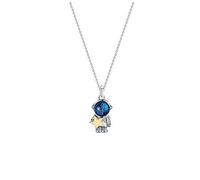 Dtja Moon Astronaut Pendant Necklace for Women Silver Plated Unisex Adjustable Link Chain Cute Charm Couple Friends Necklaces Unique Birthday Valentine Jewelry Souvenir Gift, Metal, No Gemstone