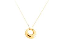 Dtja Tiny Moon Necklace for Women Teens S925 Sterling Silver Minimalist Simple Mini Full Moon Karma Open Circle Orbit Necklace Polished Cute Pendant Choker Necklace Adjustable Chain Jewelry Gift