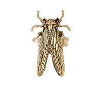 Dtja Vintage Cicada Insect Statement Ring for Women Men Adjustable Expandable Beetle Pest Moth Animal Halloween Wide Wrap Band Rings Comfort Fit Creative Holiday Jewelry, Metal, No Gemstone