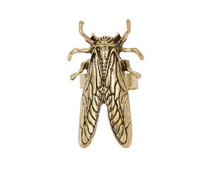 Dtja Vintage Cicada Ring for Women Men Adjustable Expandable Beetle Pest Moth Animal Halloween Wide Rings Comfort Fit Creative Holiday Jewelry, Adjustable, Metal, No Gemstone