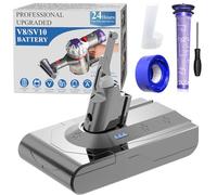 DTK Replacement Battery for Dyson V8 Battery SV10 SV25 Compatible with V8 Animal Absolute Fluffy Motorhead Trigger Car + Boat HEPA Slim with 2 Filters