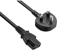 DTK UK Mains 3 Prong Cord for PC Computer, Printer, Monitor, TV, Projector, PS3 / PS4 PRO, DJ Equipment, Stage Equipment, 1.2M Kettle Lead IEC 320 C13 H05VV-F 3 * 0.75mm² Power Cable, Black