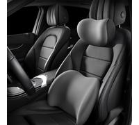 DTLHLBHD Car Lumbar Support for Jeep Renegade 2014-2024, Memory Foam Car Seat Back Support & Neck Pillow, Orthopaedic Ergonomic Back Rest for Driving Pain Relief,Grau