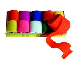 DTM Arts Crafts-Super Value Crepe Paper, 4-string, 5 cm x 5 m, Assorted Colors