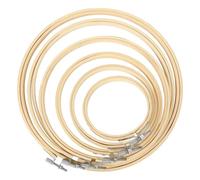 DTOFOOT 6 Pieces Embroidery Hoops Adjustable Circle Cross Stitch Hoop Ring 10 cm to 26 cm Bulk Round Embroidery Hoop for Art Craft Handy Sewing and Christmas Decoration