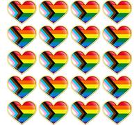 DTOFOOT 72Pcs Gay Pride Enamel Pins Rainbow Heart Lapel Pins Ally Badges Pin LGBT Flag Brooch Pins for Lesbian Transgender Gay Pride Month Activities Accessories