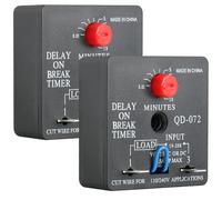 DTOMEGO 2Pcs Delay on Make Timer QD-072 18-240 VAC Adjustable Time Delay Switch Replacement Adjustable Delay on Timer Timer
