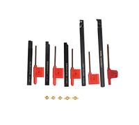 DTOMEGO 8mm Shank Indexable Lathe Turning Tool Holder with CCMT060204 DCMT070204 Carbide Inserts for CNC Machine