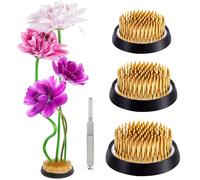 Dtoterul Round Holder Pin Frog 4 Pieces Flower Frog Flower Ikebana Kenzan Flower Decoration Arrangement Pin Fixed Arrangement Tool for Home Office Decoration
