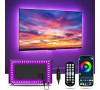 DTQJ Led TV Lights, 5m LED Lights for TV 55-70 inch,Smart Bluetooth APP Control & Music Sync,Adjustable Led Lights with Timer, USB Powered for Bedroom, Kitchen, Party, Decor