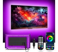 DTQJ TV LED Lights ，4M USB Strip Lights Backlights for 43-55 inch, Music Sync LED TV Lights with Remote,Bluetooth APP Control
