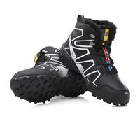 DTREEL Men's Cycling Shoes, Black, 44EU