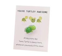 DTREELS A Tiny Turtle Pocket Hug Lucky Charm Cute Animal Decoration With Greeting Card Valentine's Social Gift Day Distance Birthday