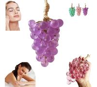 DTREELS Handcrafted Grape Bunch Soap, Grape Soap on a Rope, Cold Process BathSoap, Handmade with Fresh Vine Essence, DIY Exquisite Home Decor and Gift Choice for Washing Hands and Fresh Air Men Women