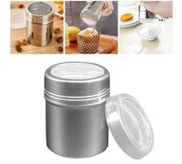 DTREELS Stainless Steel Chocolate Powder Shaker,Flour Sugar Salt Shaker,Stainless Steel Powder Shaker,Powder Sifter with Lid,Cocoa Sifter for Kitchen Craft and Cake Decoration DIY Coffee and Baking