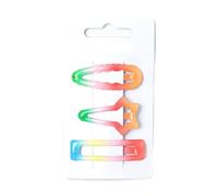 DTrendz - Pack of 6 Assorted Rainbow Epoxy Sleepies Hair Clip - 5cm, Vibrant and Trendy Toddler Hair Clips, Hair Accessories for All Ages,Mixed Color for Girls Hair Accessories