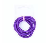 DTrendz - Pack of 6 Purple Elastics Girl Hair Tie Bands, Elastics Rubber Band, Baby Hair Ties, Stretchy Ponytail Holder Hair Tie, Hair Tie Accessorie Set - 4.5cm - 4mm Thick