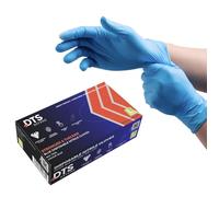DTS Defend - Super Strong, Heavy Duty Blue Nitrile Gloves (Large), Box of 100, Disposable, Free from Latex