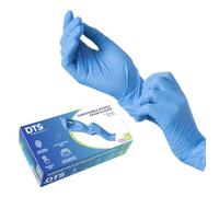 DTS PROTECT Nitrile Gloves - Disposable Box of 100 - Blue, Latex-Free PPE Gloves - Sterile, Medical & Surgical (Medium)