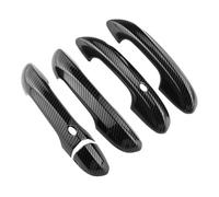 DTSGCX Carbon Fiber Door Handle Cover Side Cup Decorative Exterior Trim for MG 4 MG4 EV Mulan 2022 2023 2024 LHD(Style 2)