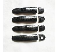 DTSGCX Door Handle Protective Cover for Skoda for 1 MK1 1U VRS 2 MK2 1Z Combi Wagon Door Handle Cover Trim Plastic Imitation Carbon Fiber(Type A)