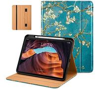 DTTO Case for iPad (A16) 11th Generation 11 Inch 2025, iPad 10th Generation 10.9 Inch 2022, Premium Leather Business Folio Stand Cover with Pencil Holder - Auto Wake/Sleep, Blossom