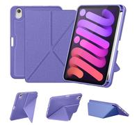 DTTO Case for iPad Mini 7 (A17 Pro) 2024 / iPad Mini 6 2021 8.3 inch with Pencil Holder, Multi-Angle Magnetic Standing Cover for iPad Mini 7th/6th Generation [Auto Wake/Sleep], Purple