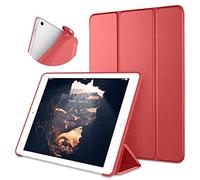 DTTO for iPad 6th Generation Case 9.7 Inch 2018, Smart Slim Lightweight Stand with Soft TPU Back Cover for iPad 5th Generation 9.7" 2017, Auto Sleep/Wake, Bright Red