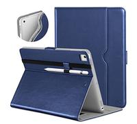 DTTO for iPad 9.7 Inch 5th/6th Generation 2018/2017 Case with Apple Pencil Holder, Premium Leather Folio Stand Cover Case for Apple iPad 9.7 inch, Also Fit iPad Pro 9.7/Air 2/Air - Navy Blue