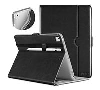DTTO for iPad 9.7 Inch 5th/6th Generation 2018/2017 Case with Apple Pencil Holder, Premium Leather Folio Stand Cover Case for Apple iPad 9.7 inch, Also Fit iPad Pro 9.7/Air 2/Air - Black