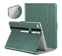DTTO for iPad 9.7 Inch 5th/6th Generation 2018/2017 Case with Apple Pencil Holder, Premium Leather Folio Stand Cover Case for Apple iPad 9.7 inch, Also Fit iPad Pro 9.7/Air 2/Air - Midnight Green