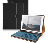 DTTO for iPad 9th/8th/7th Generation 10.2" Case 2021/2020/2019 with Keyboard, 7 Colors Backlit Wireless Detachable Keyboard Premium Leather Folio Cover with Pencil Holder & Pocket, Black