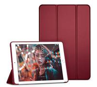 DTTO for iPad 9th/ 8th/ 7th Generation 10.2 Case, Lightweight Soft TPU Back for iPad 10.2 Inch (2021/2020/2019) [Auto Wake/Sleep + Trifold Stand] - Wine Red